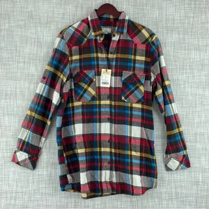 Matchstick Argus Flannel shirt Womens Size L Plaid NWT 1853